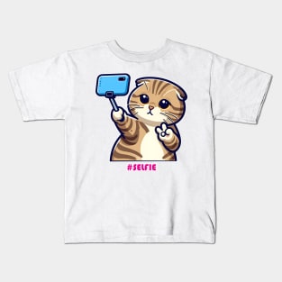 Cat Selfie Kids T-Shirt